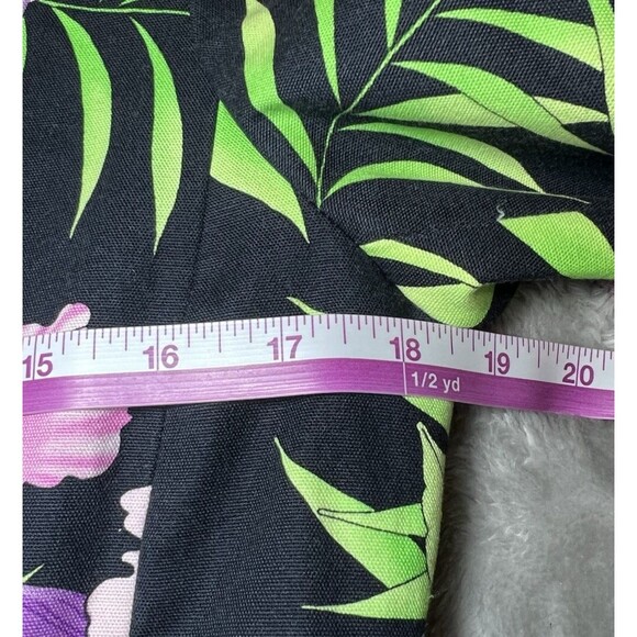 Rafaella Blazer‎ Womens Size 6 Black Floral Button Boho Career Office Preppy - Picture 8 of 10